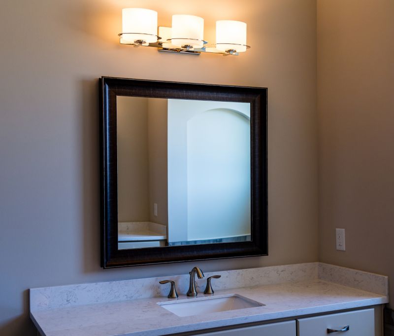 Backlit Mirror with Integrated Storage